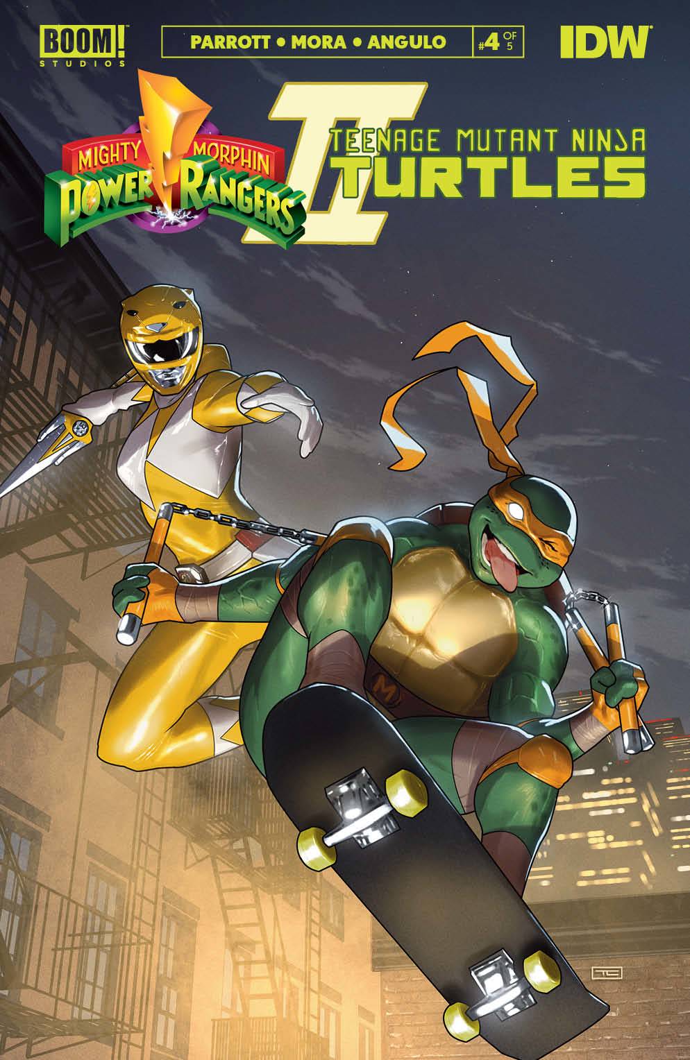 Mighty Morphin Power Rangers Teenage Mutant Ninja Turtles II #4 Cover E Cardstock Variant Clarke (Of 5)