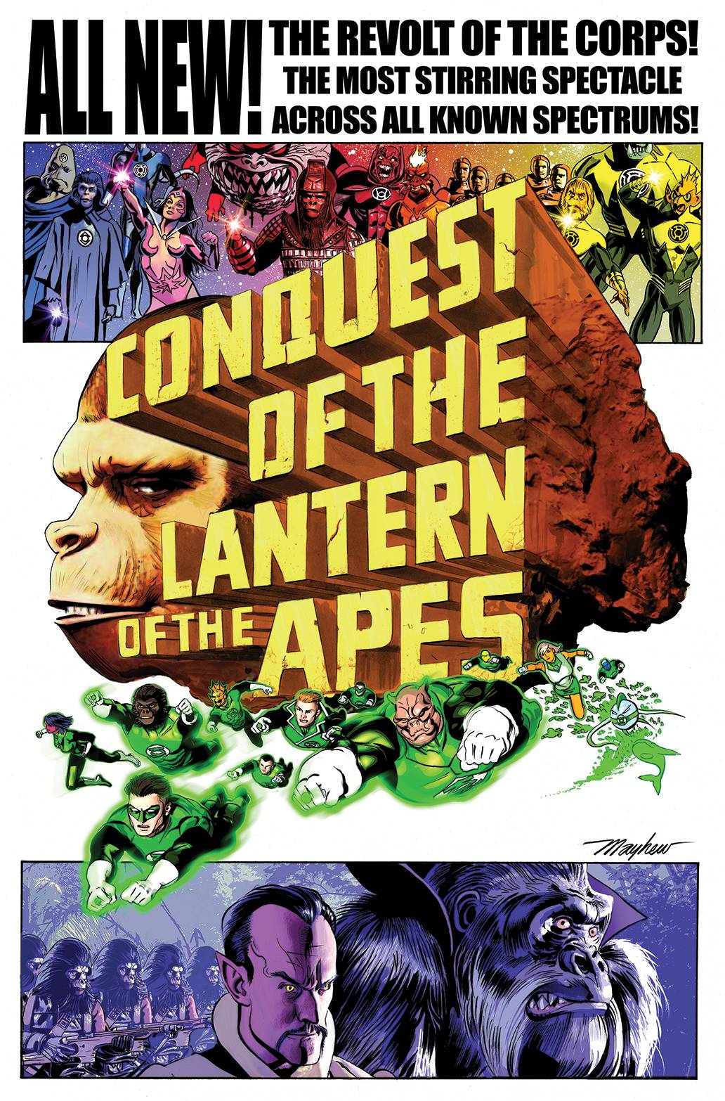 Planet of Apes Green Lantern #4 1 for 10 Incentive Mayhew Movie Variant