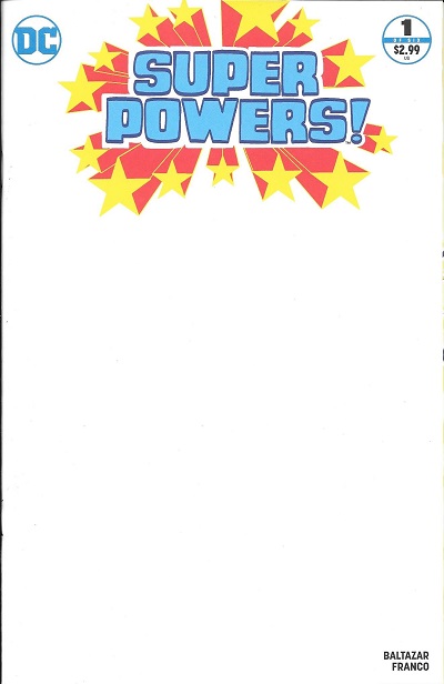Super Powers #1 Blank Variant Edition