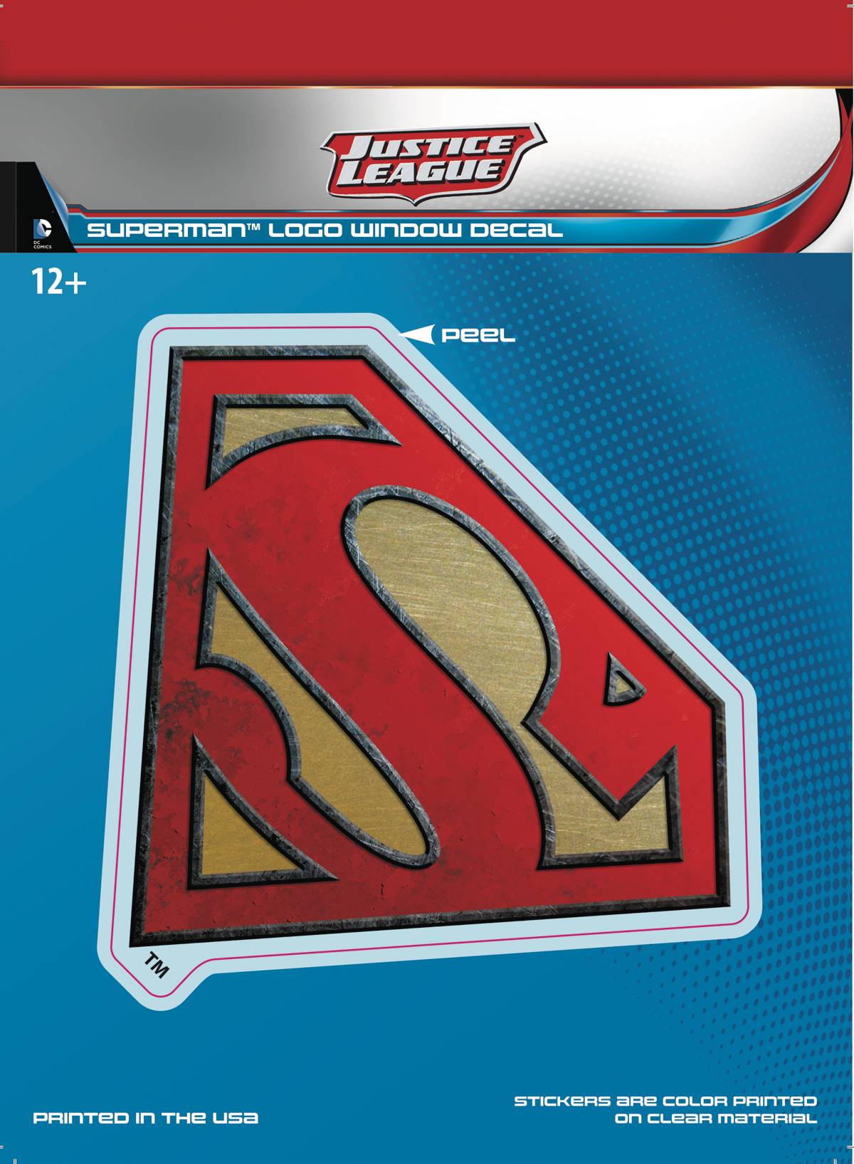 DC Justice League Superman Dimensional Logo Vinyl Decal