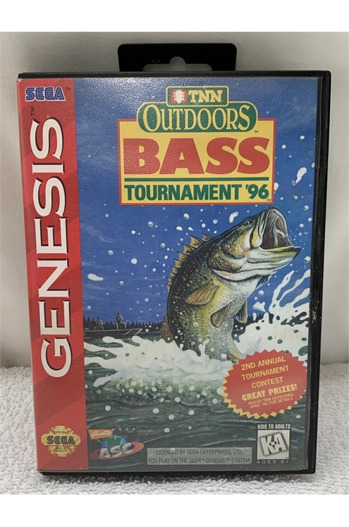 Sega Genesis Outdoors Bass Tournnament 96 Boxed Pre-Owned