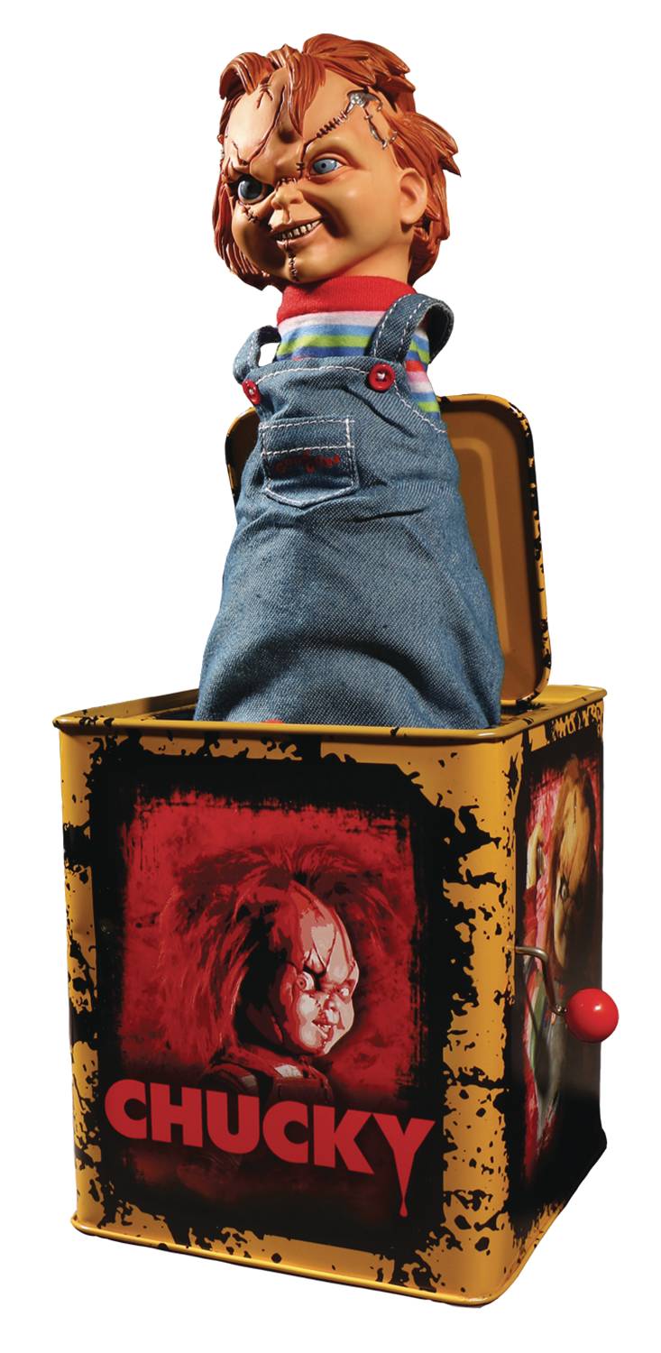Bride of Chucky Scarred Chucky Burst A Box