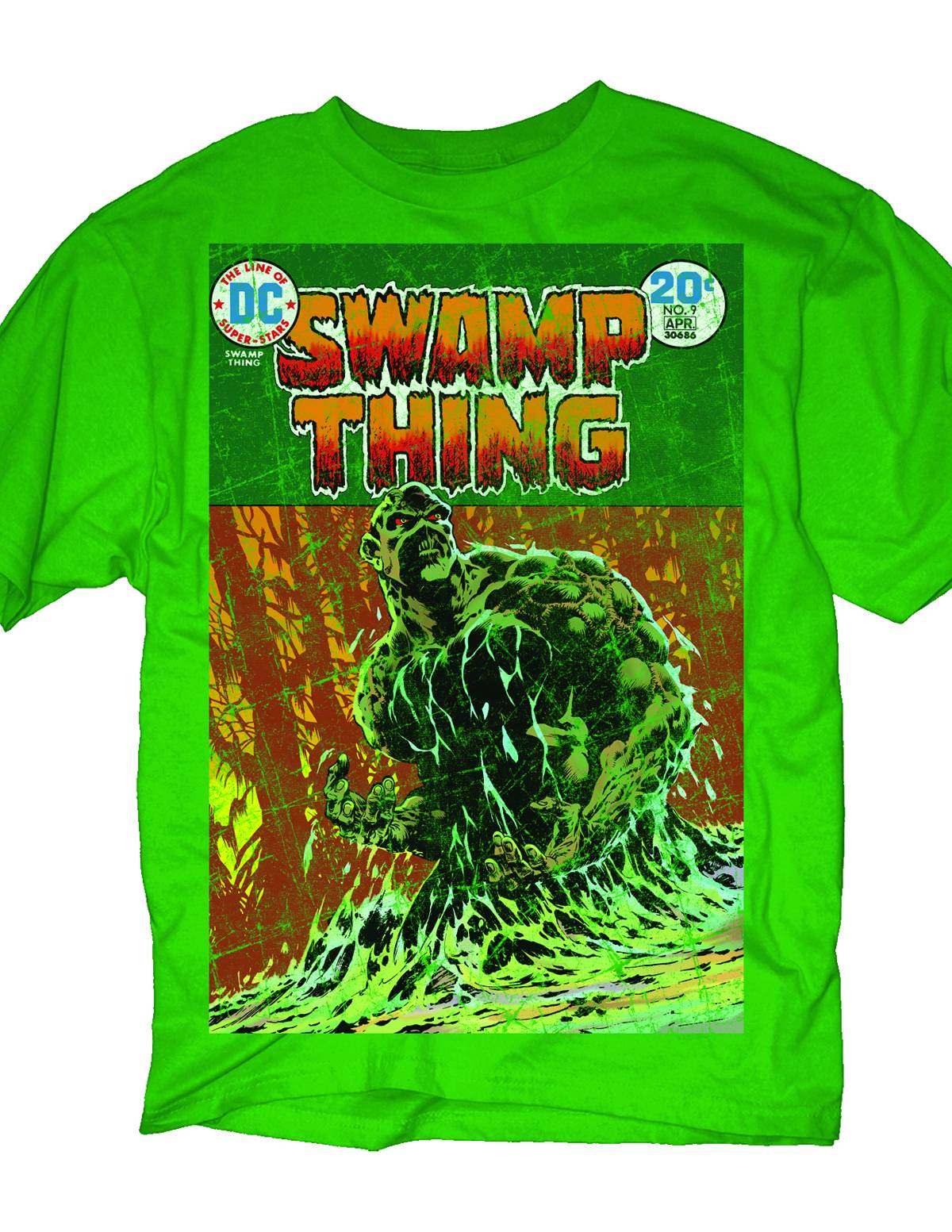 DC Heroes Swamp Thing Cover Px Green T-Shirt Large