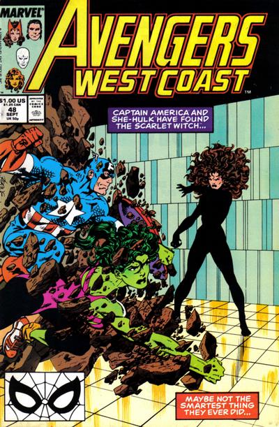 Avengers West Coast #48 [Direct]-Near Mint (9.2 - 9.8)