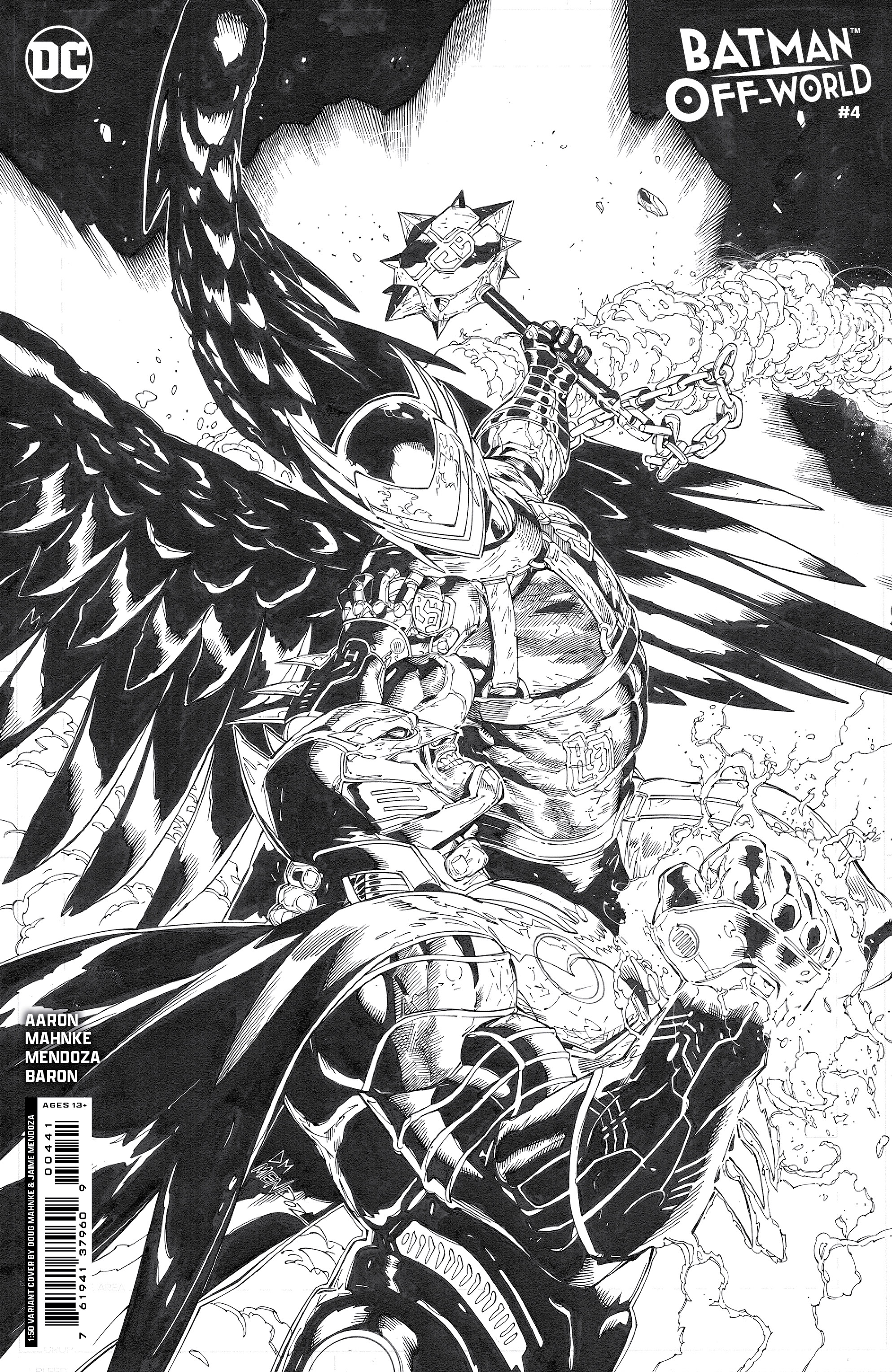 Batman Off-World #4 Cover D 1 for 50 Incentive Doug Mahnke Black & White Card Stock Variant (Of 6)