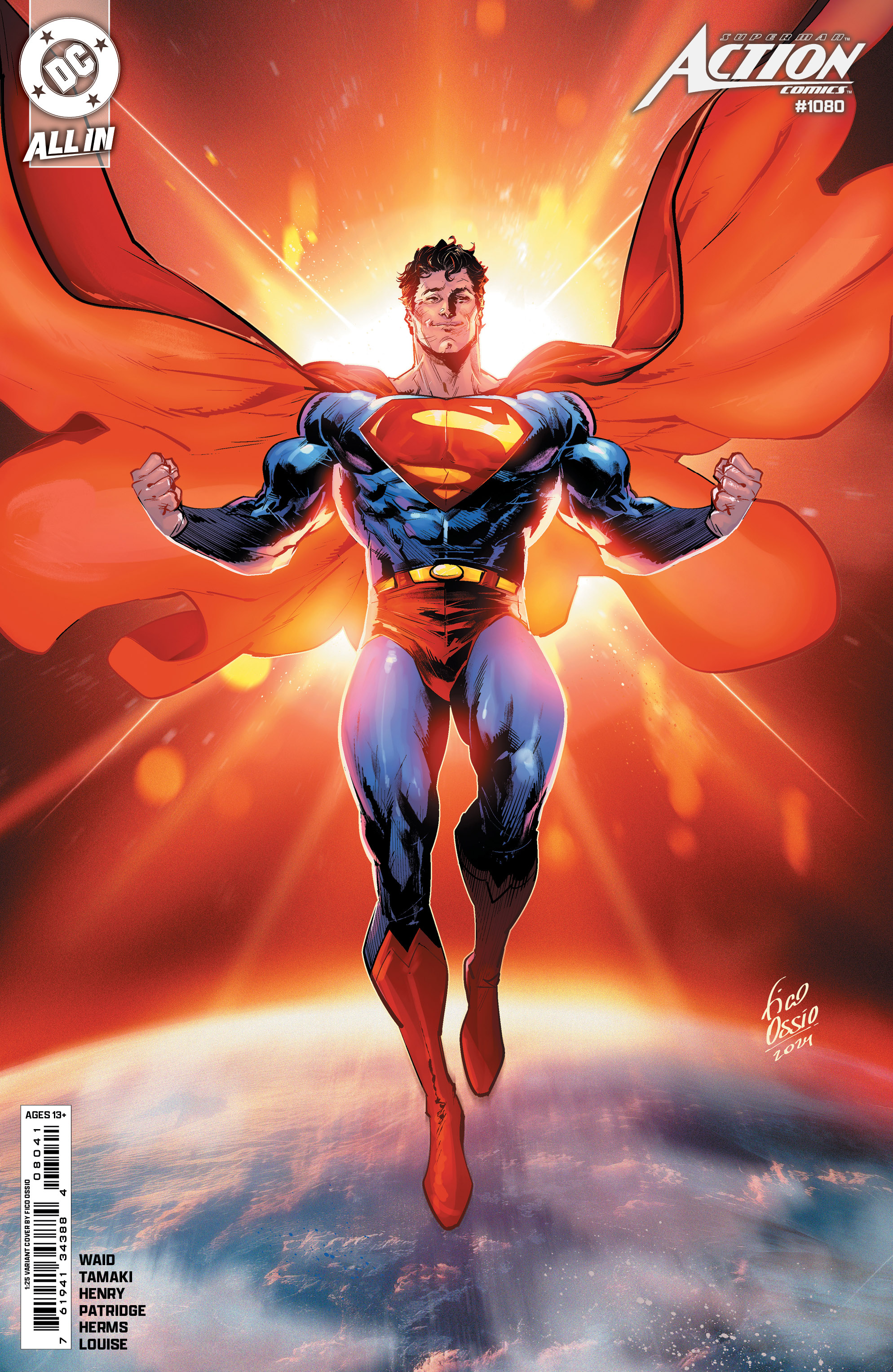 Action Comics #1080 Cover D 1 for 25 Incentive Fico Ossio Card Stock Variant