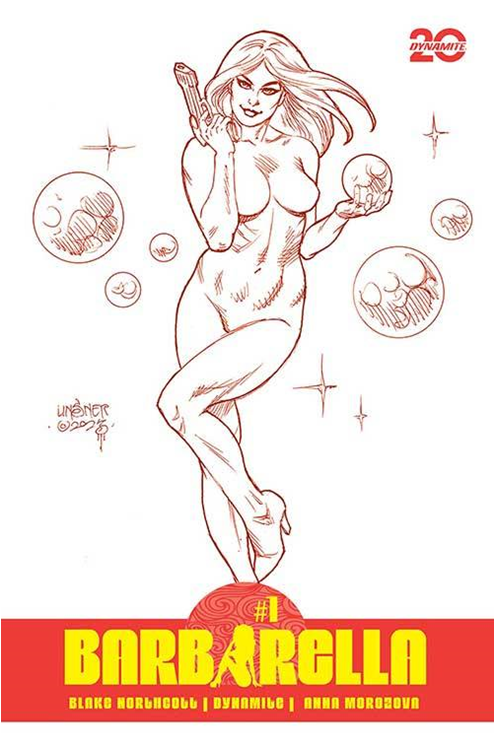 Barbarella #1 Cover T 7 Copy Linsner Red Line Art