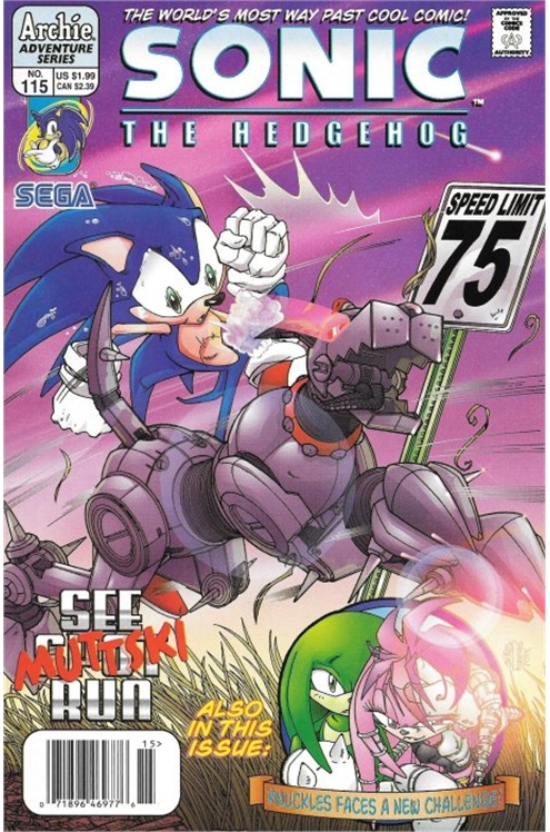 Sonic The Hedgehog #115 [Newsstand]-Very Fine