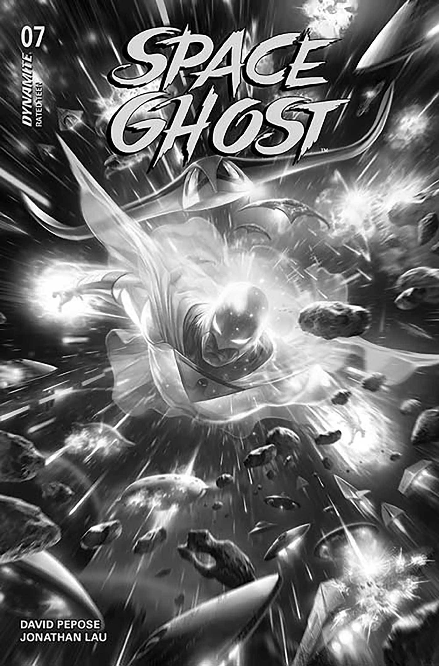 Space Ghost #7 Cover P 7 Copy Incentive Mattina Black & White