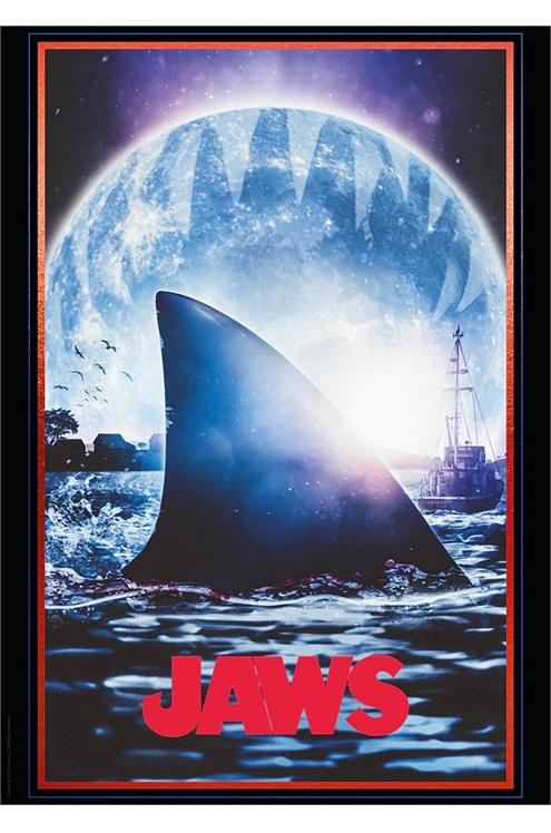 Jaws Amblin Art Print