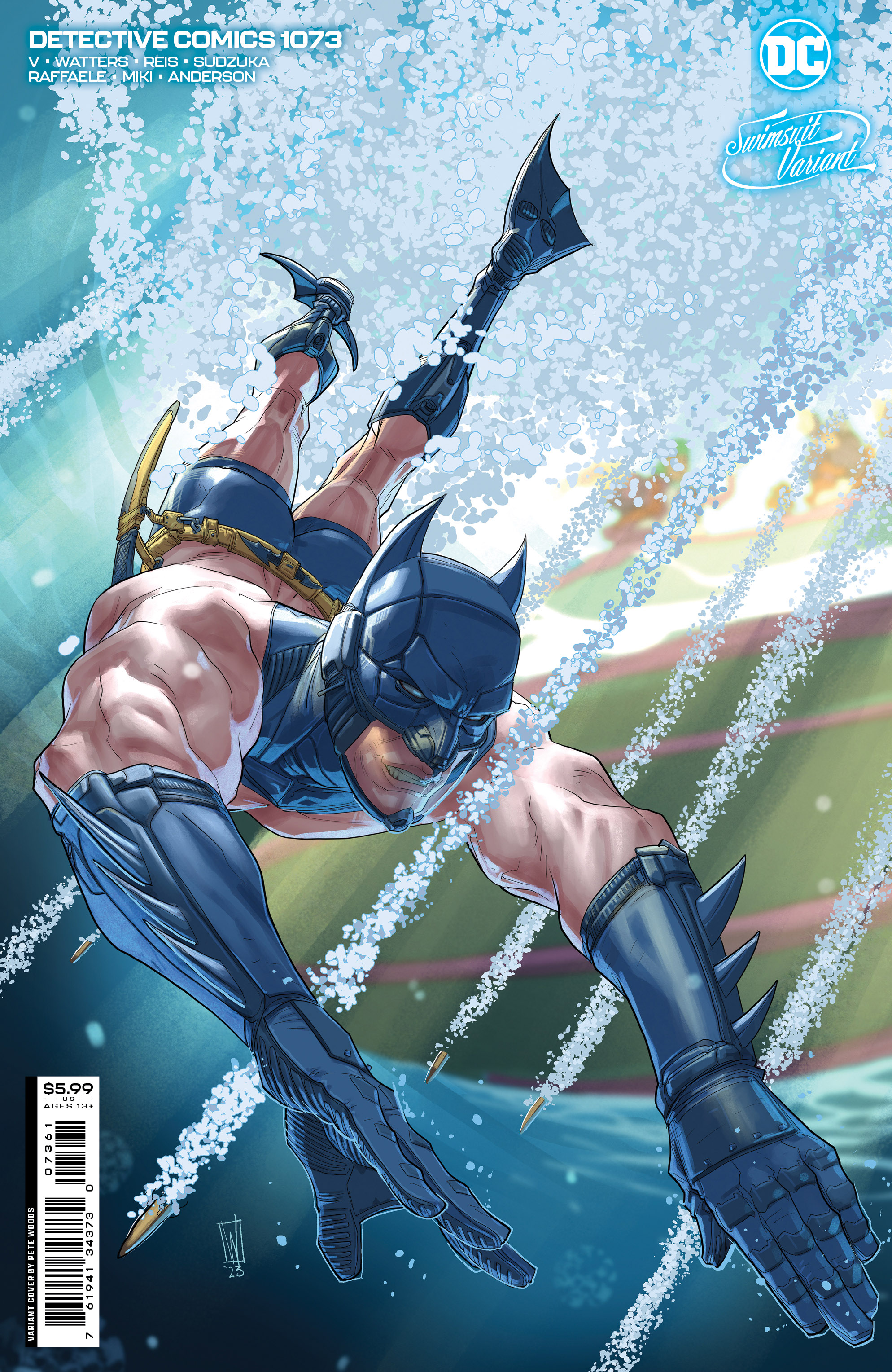 Detective Comics #1073 Cover E Pete Woods Swimsuit Card Stock Variant