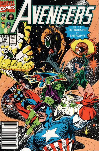 The Avengers #330 [Newsstand]-Fine (5.5 – 7)