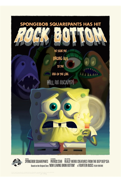 Spongebob Squarepants Rock Bottom Limited Edition Art Print