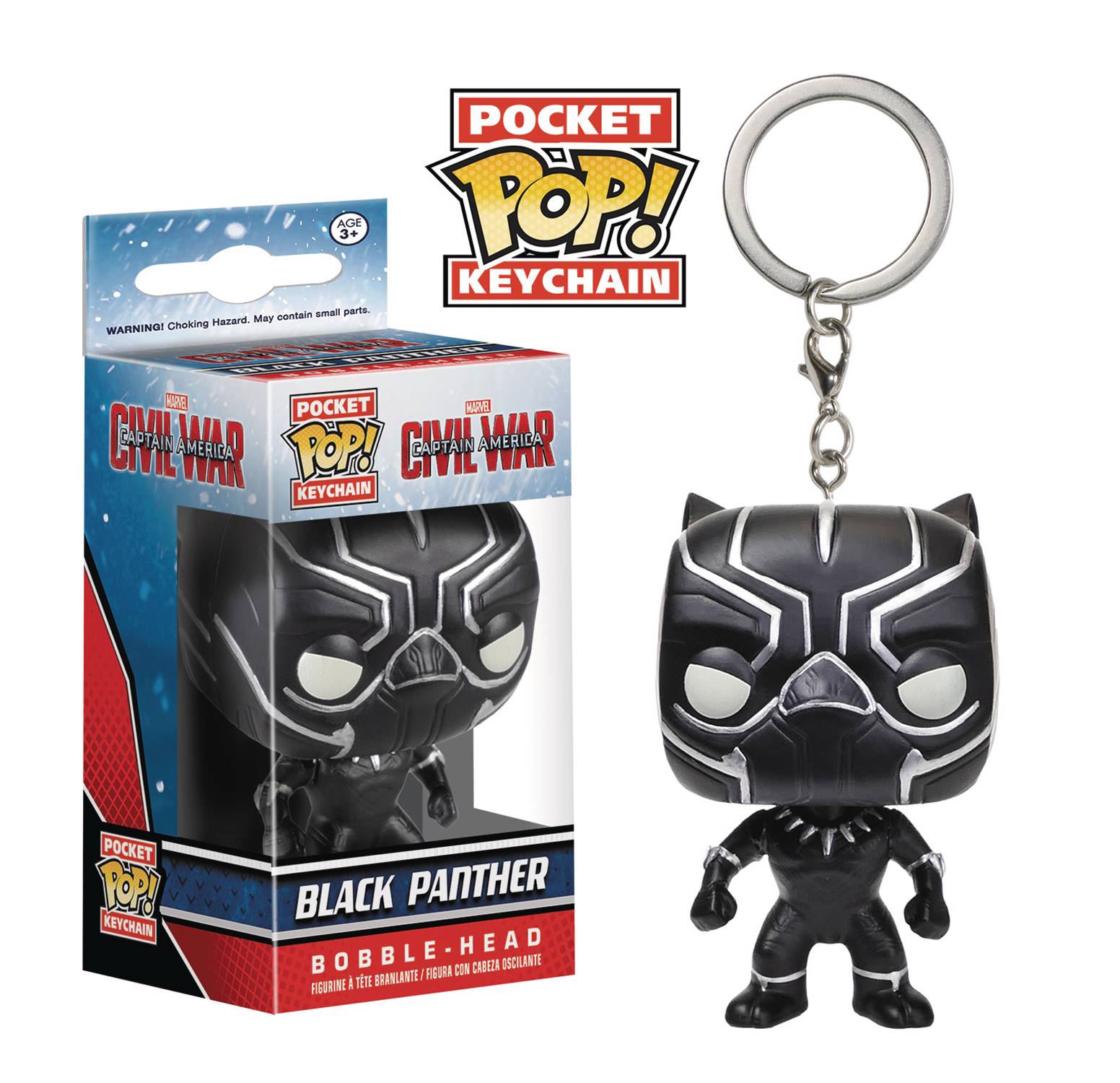 Pocket Pop Captain America 3 Black Panther Vinylfig Keychain