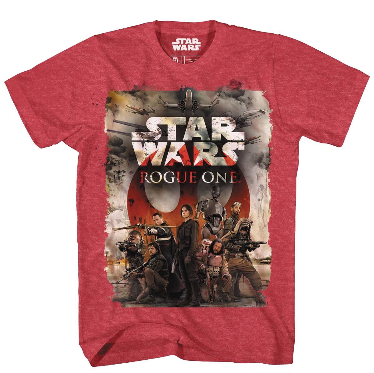 Star Wars Team One Red/blk Confetti T-Shirt Large