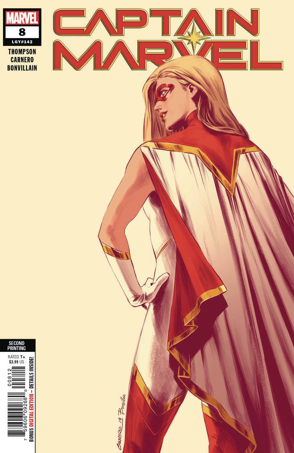 Captain Marvel #8 2nd Printing Carnero New Art Variant (2019)