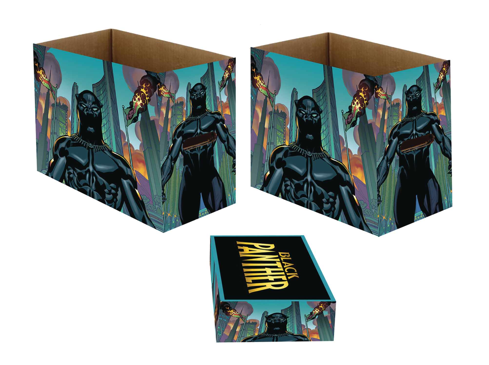 Marvel Panther Nation 5 Pack Short Comic Storage Box