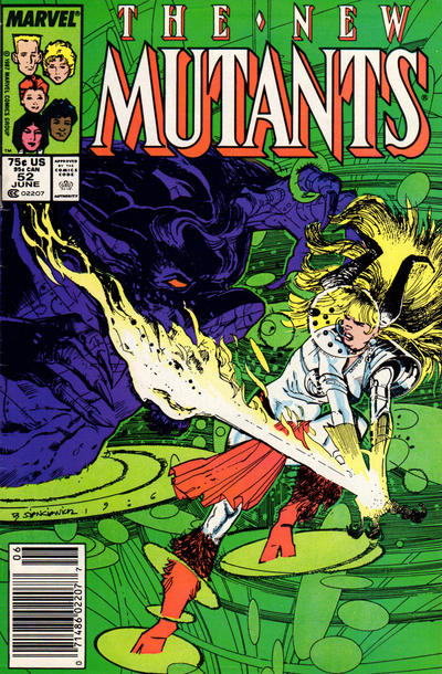 The New Mutants #52 [Newsstand]-Very Fine (7.5 – 9)