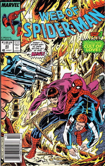 Web of Spider-Man #43 [Newsstand](1985)-Fine (5.5 – 7)