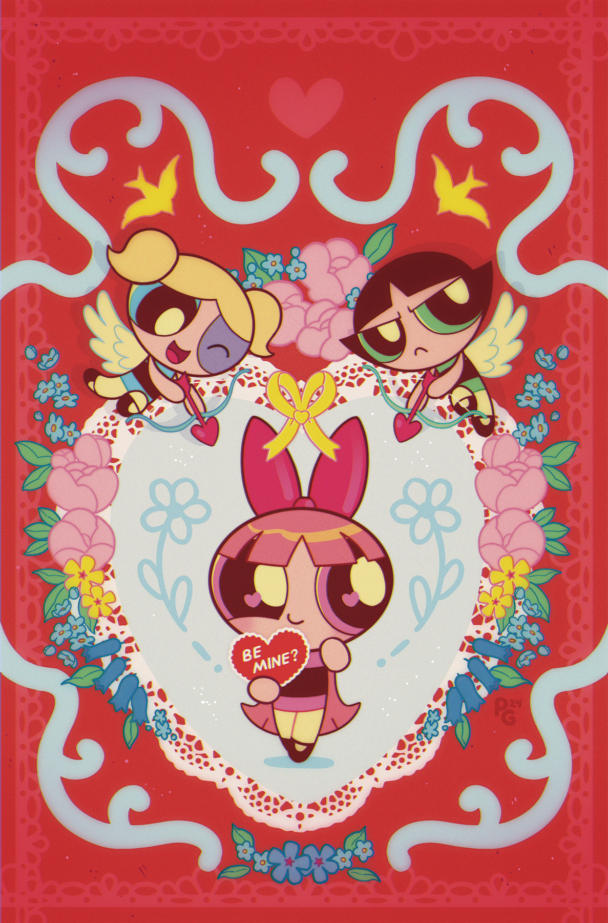 Powerpuff Girls Valentines Kissy Face Special #1 Cover F 1 for 20 Incentive Ganucheau Virgin