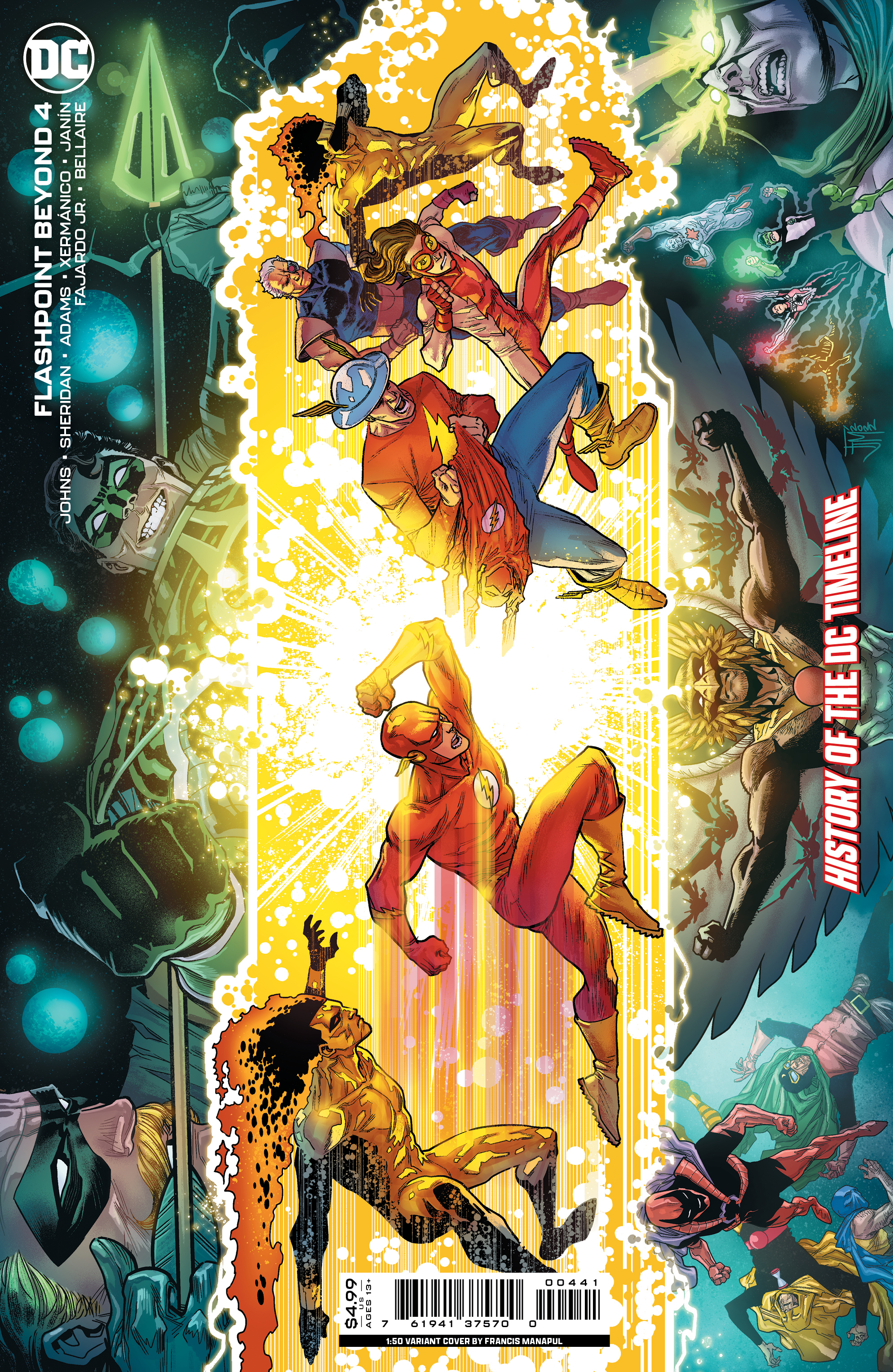Flashpoint Beyond #4 Cover D 1 For 50 Incentive Francis Manapul Card Stock Variant (Of 6) (Of 6)