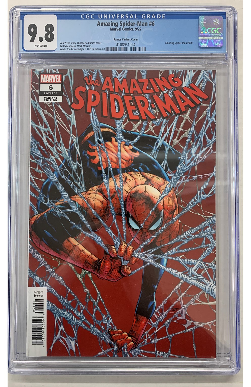 Amazing Spider-Man #6 Ramos Variant Cgc Graded 9.8 (4108951024)