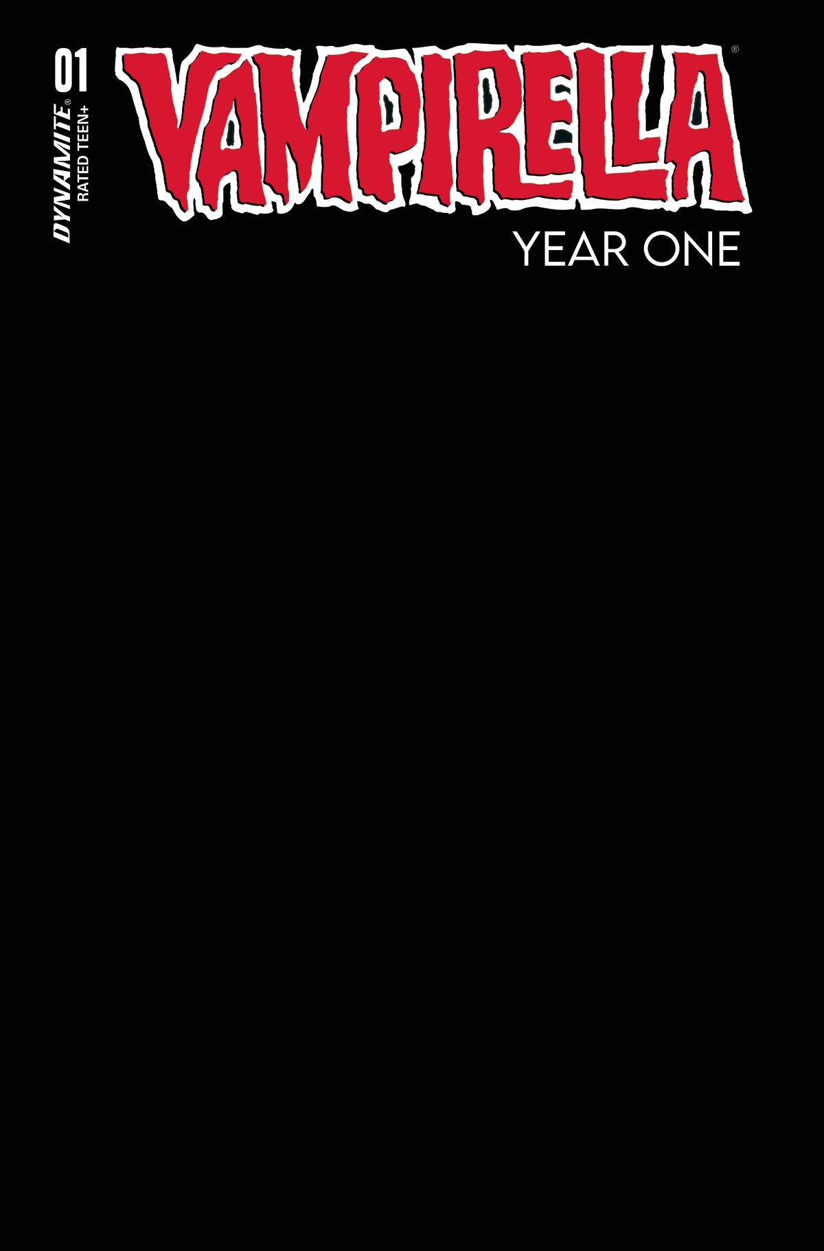 Vampirella Year One #1 Cover X Last Call Black Blank Authentix
