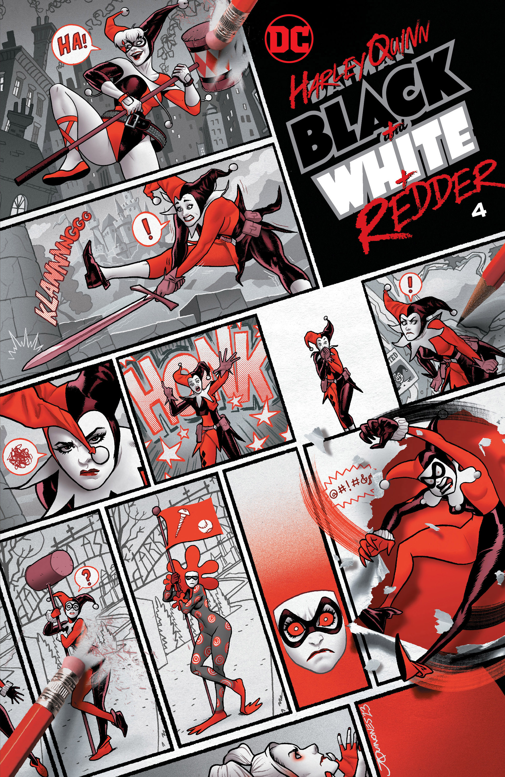 Harley Quinn Black White Redder #4 Cover A Joe Quinones (Of 6)