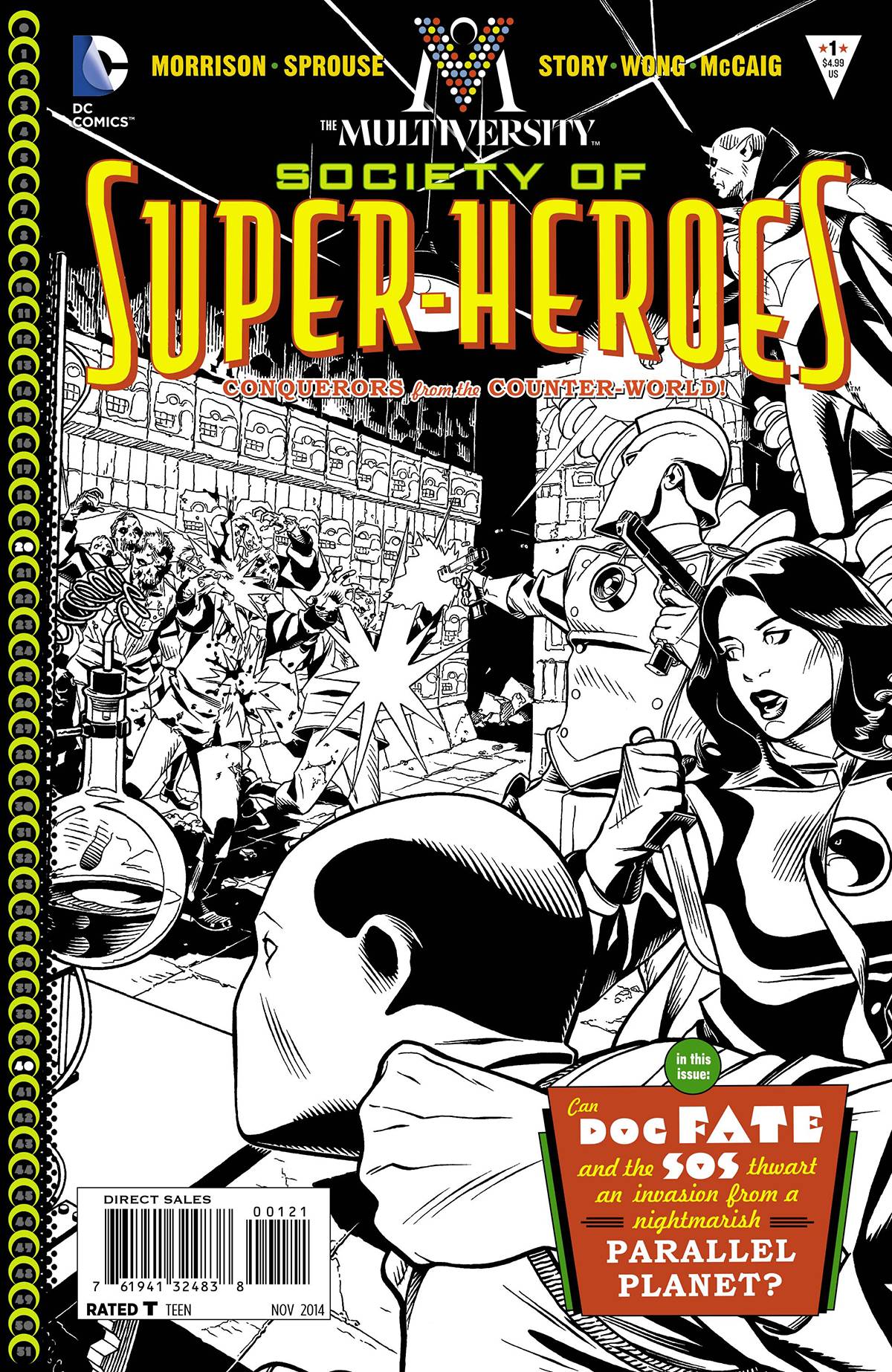 Multiversity The Society of Super-Heroes #1.1 Black & White Variant Edition