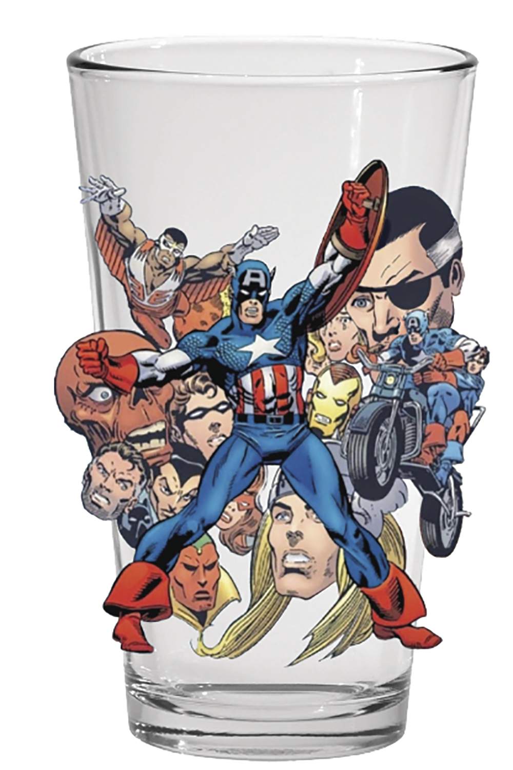 Toon Tumblers Captain America Bronze Age Clear Pint Glass