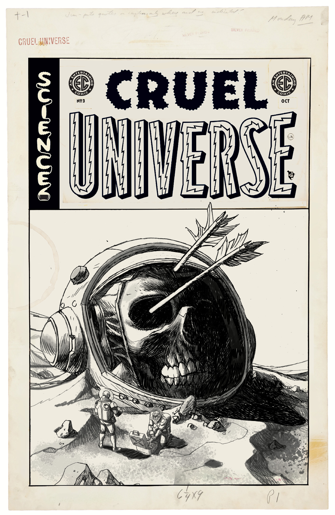 EC Cruel Universe #3 Cover D 1 for 20 Incentive Dave Johnson Black & White Artist Edition Variant (Matu (Of 5)