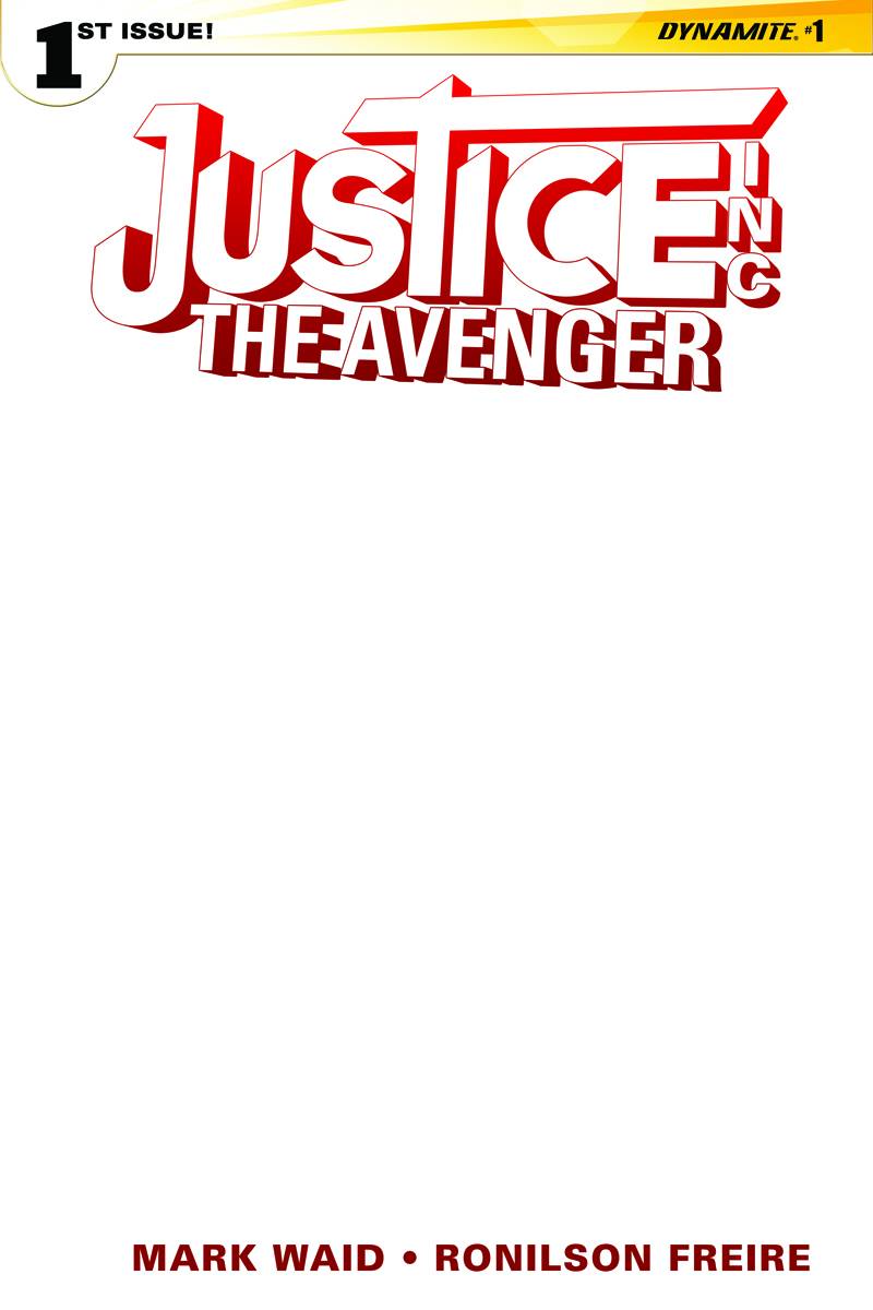 Justice Inc Avenger #1 Blank Authentix Cover