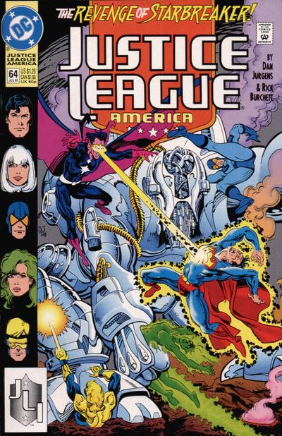 Justice League America #64 (1989)[Direct]-Fine (5.5 – 7)