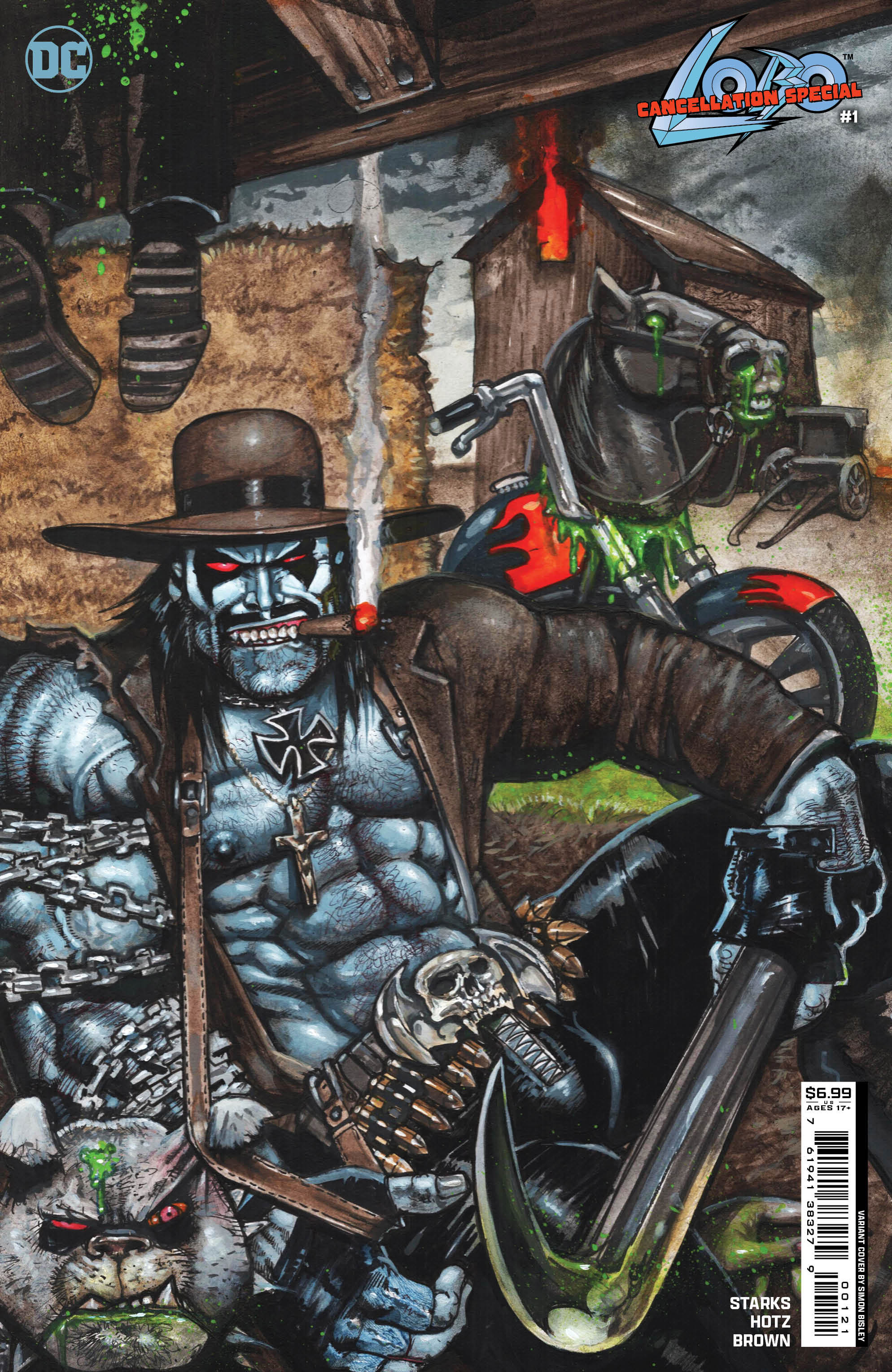 Lobo Cancellation Special #1 (One Shot) Cover B Simon Bisley After Dark Black Polybagged Card Stock