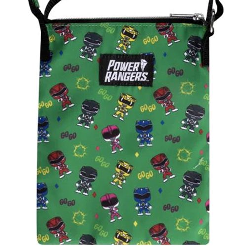 Mighty Morphin Power Rangers Character Print Crossbody Passport Bag