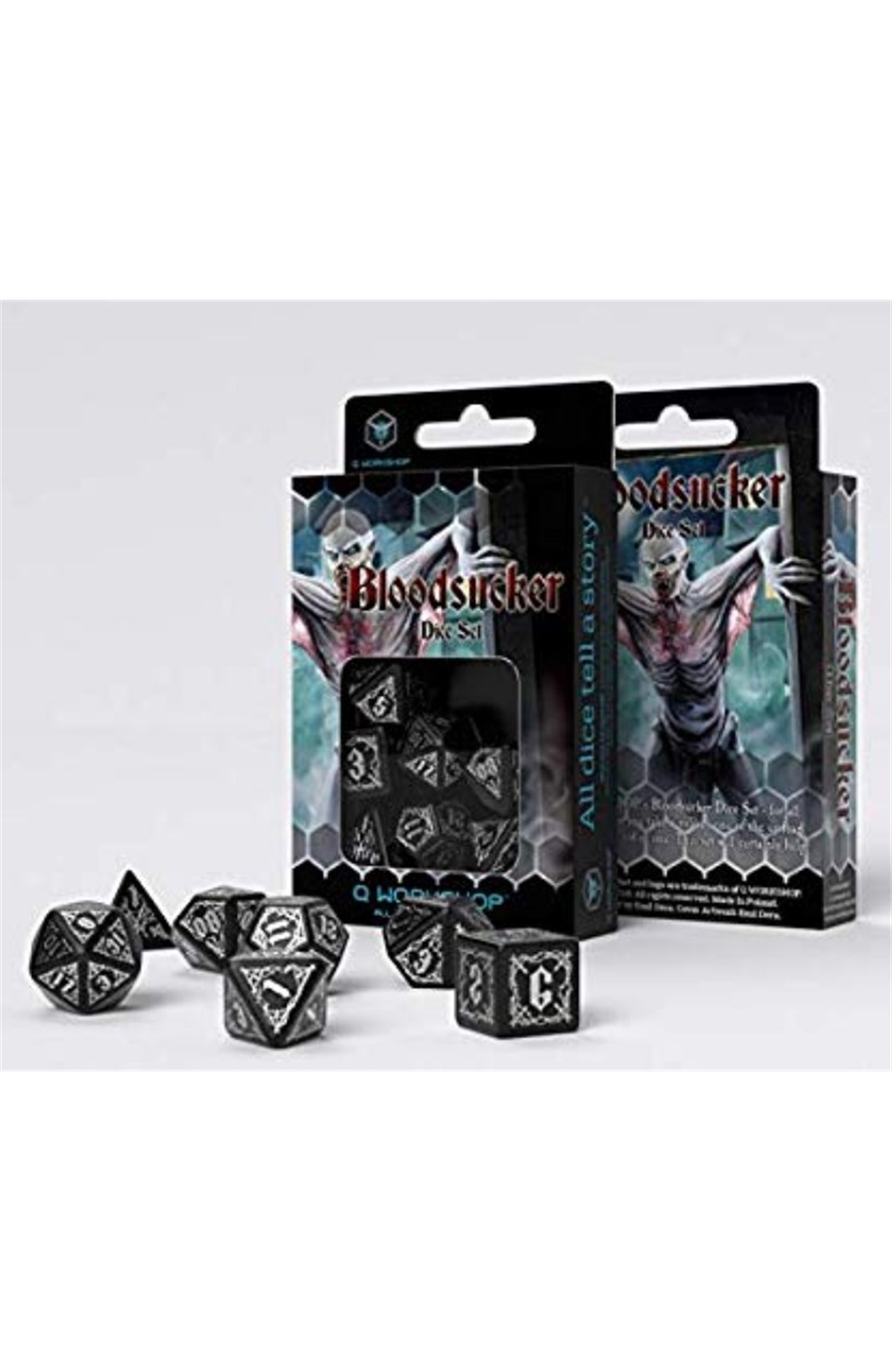 Bloodsucker Black & Silver Dice Set