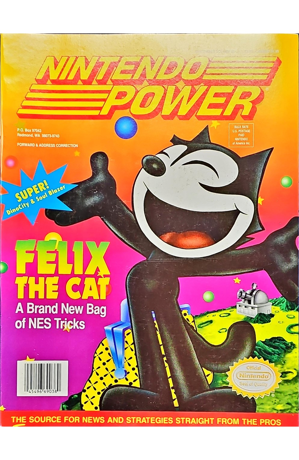 Nintendo Power Volume 40 Felix The Cat With Poster