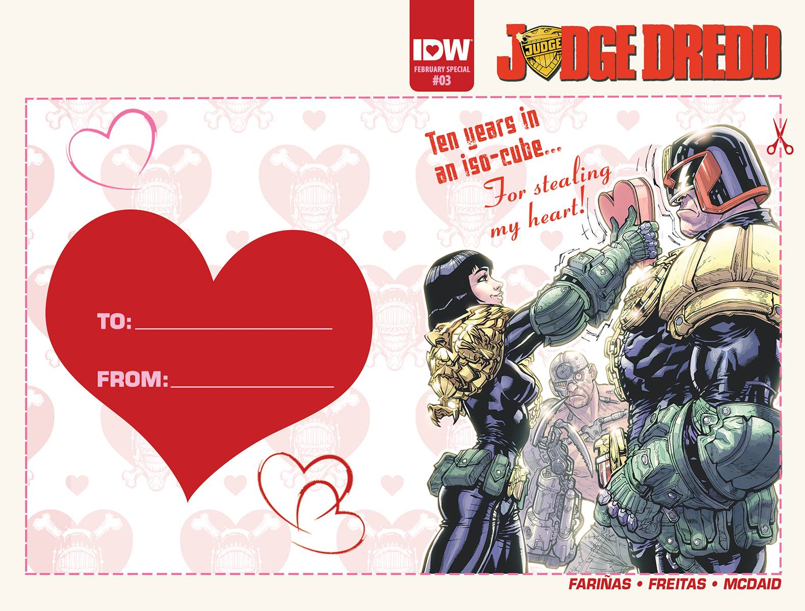 Judge Dredd (Ongoing) #3 Valentines Day Card Variant