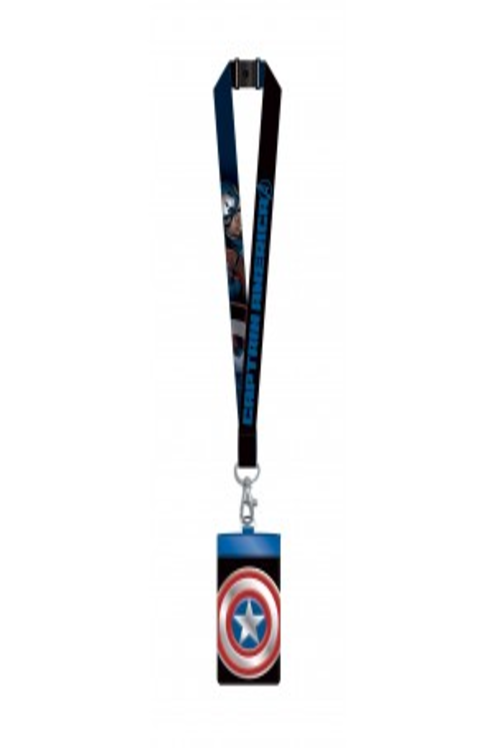 Captain America Lanyard With Deluxe Card Holder