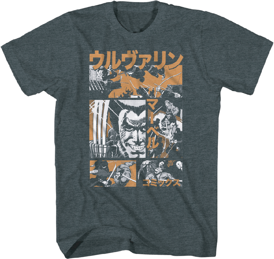 Marvel Tokyo Wolverine Charcoal T-Shirt XL