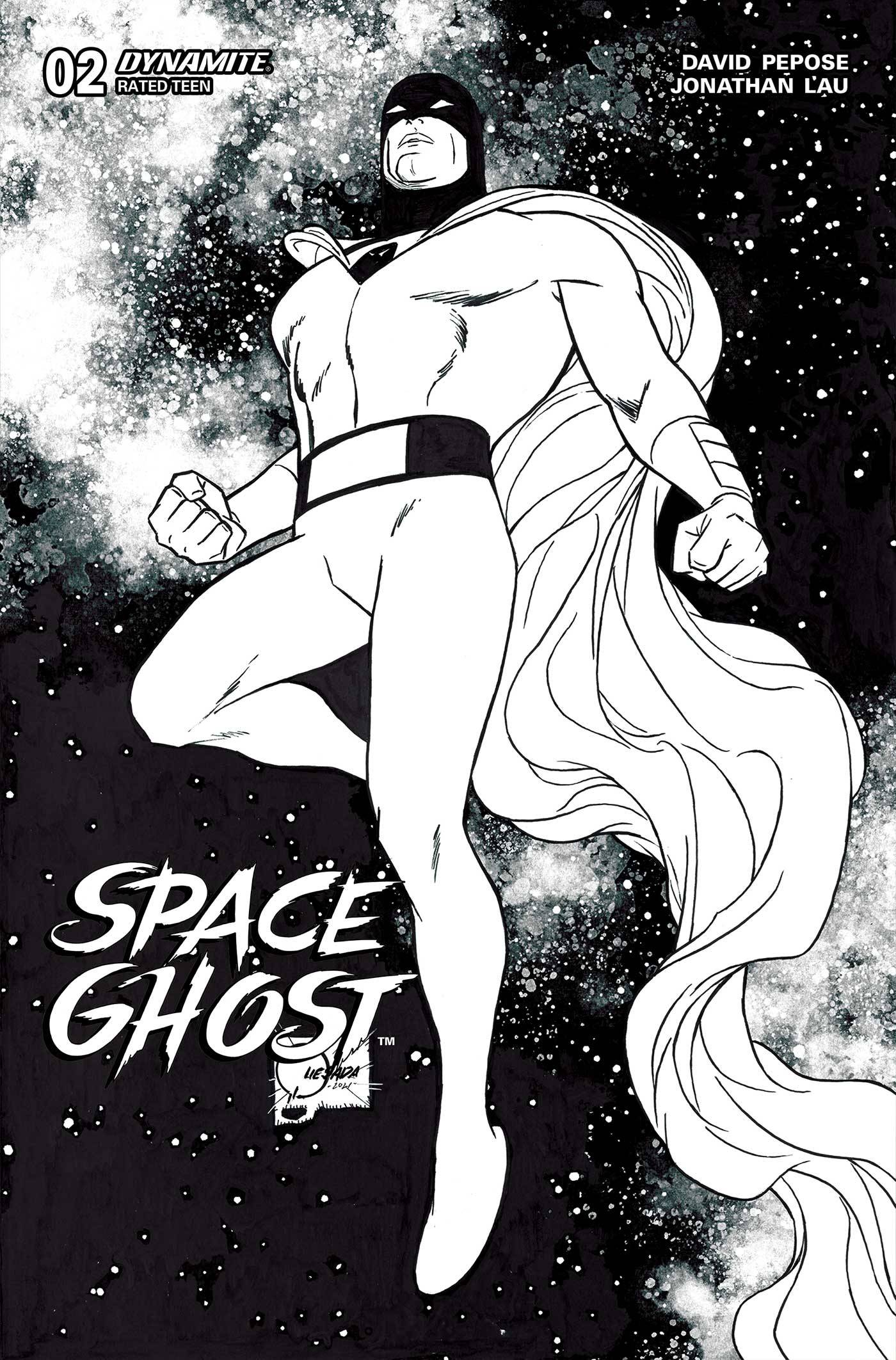 Space Ghost #2 Cover U Last Call Quesada Black & White Original