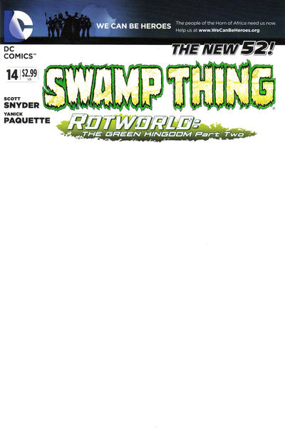 Swamp Thing #14 We Can Be Heroes Blank Variant Edition