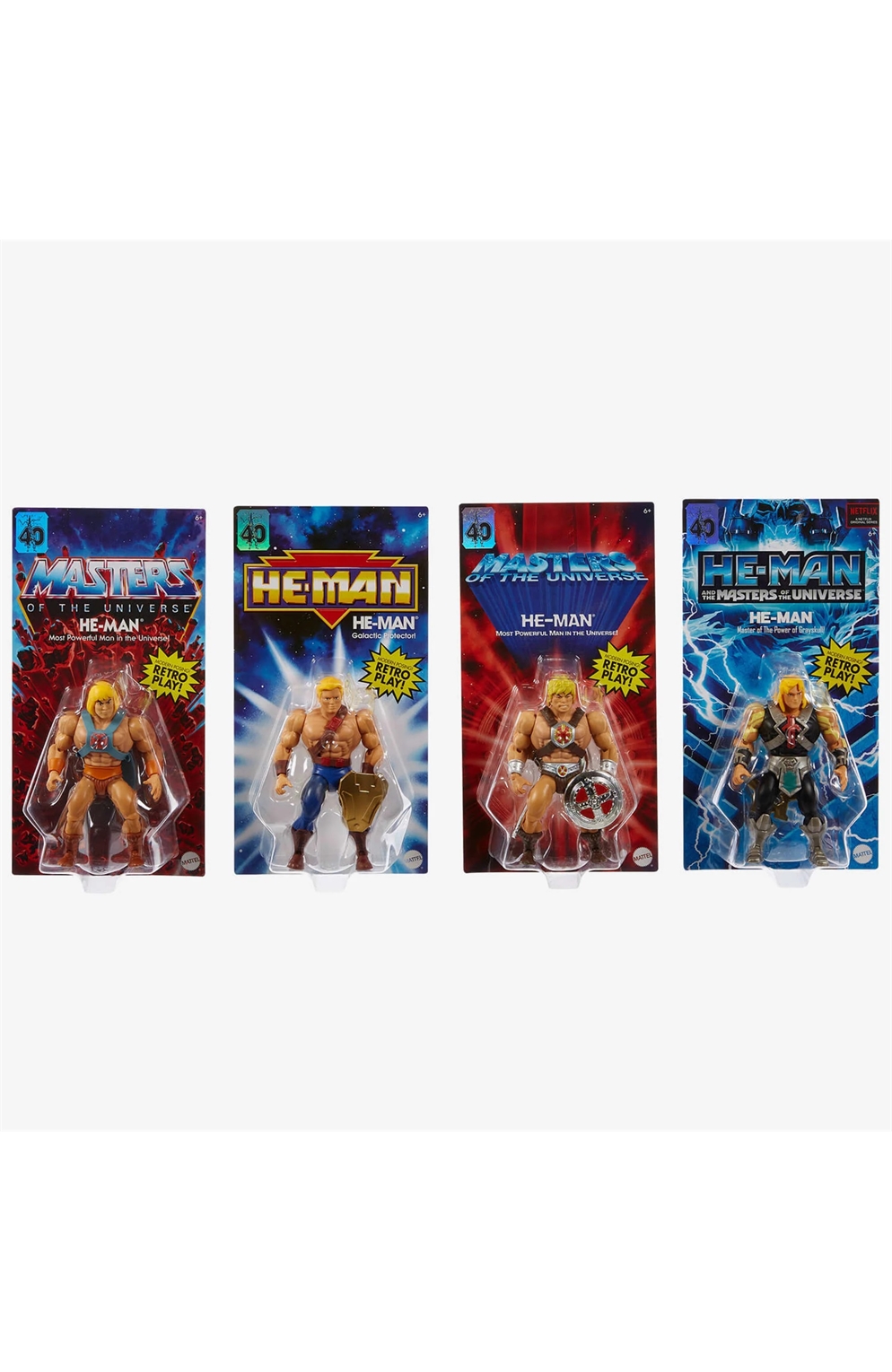 Masters of The Universe Origins He-Man 40th Anniversary 4-Pack