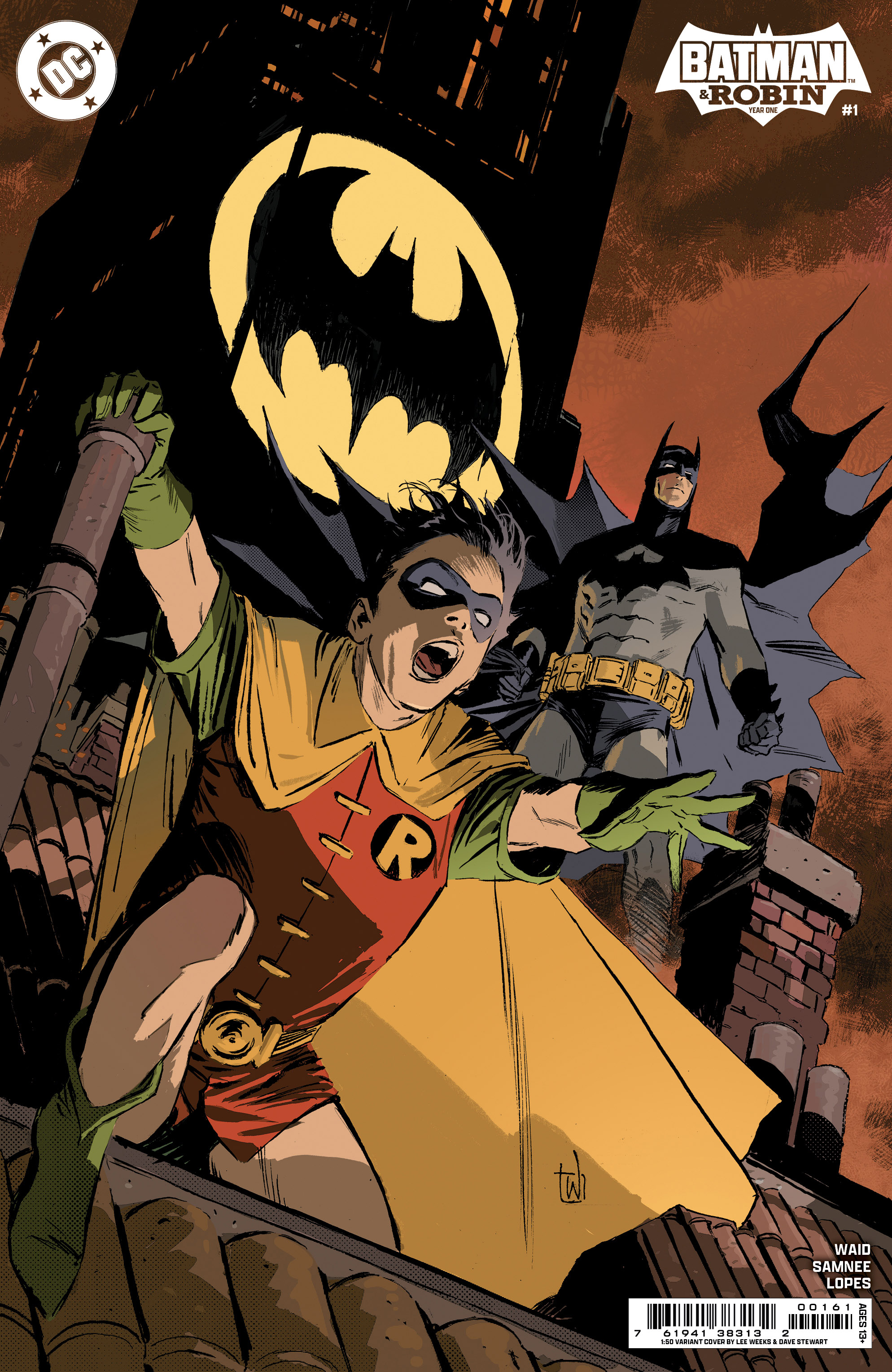 Batman and Robin Year One #1 (Of 12) Cover E 1 for 50 Incentive Lee Weeks Card Stock Variant