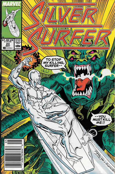 Silver Surfer #23 [Newsstand]-Very Fine (7.5 – 9)