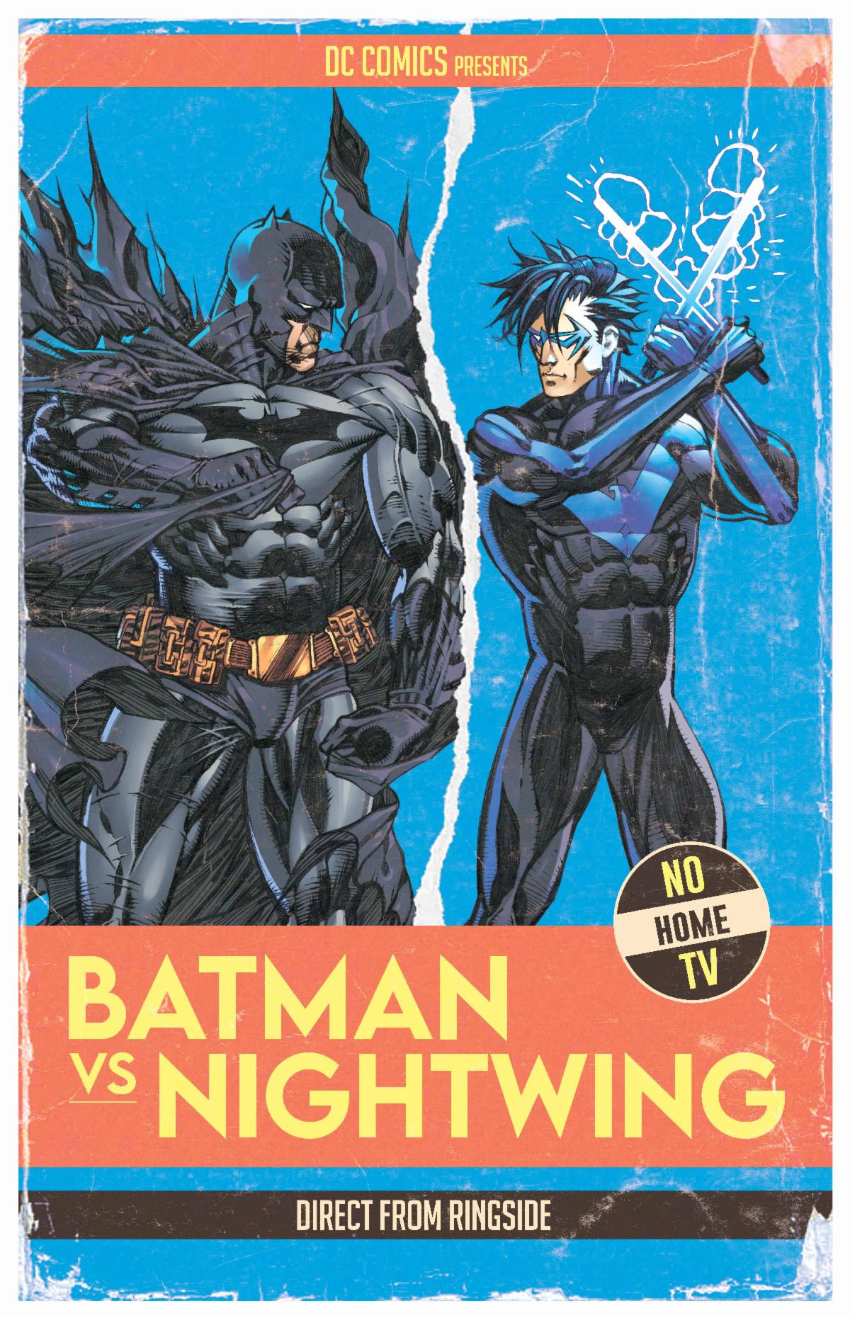 Batman Vs Robin #3 Cover I Mario Fox Foccillo Fight Poster Batman Vs Nightwing Card Stock Variant (Of 5)