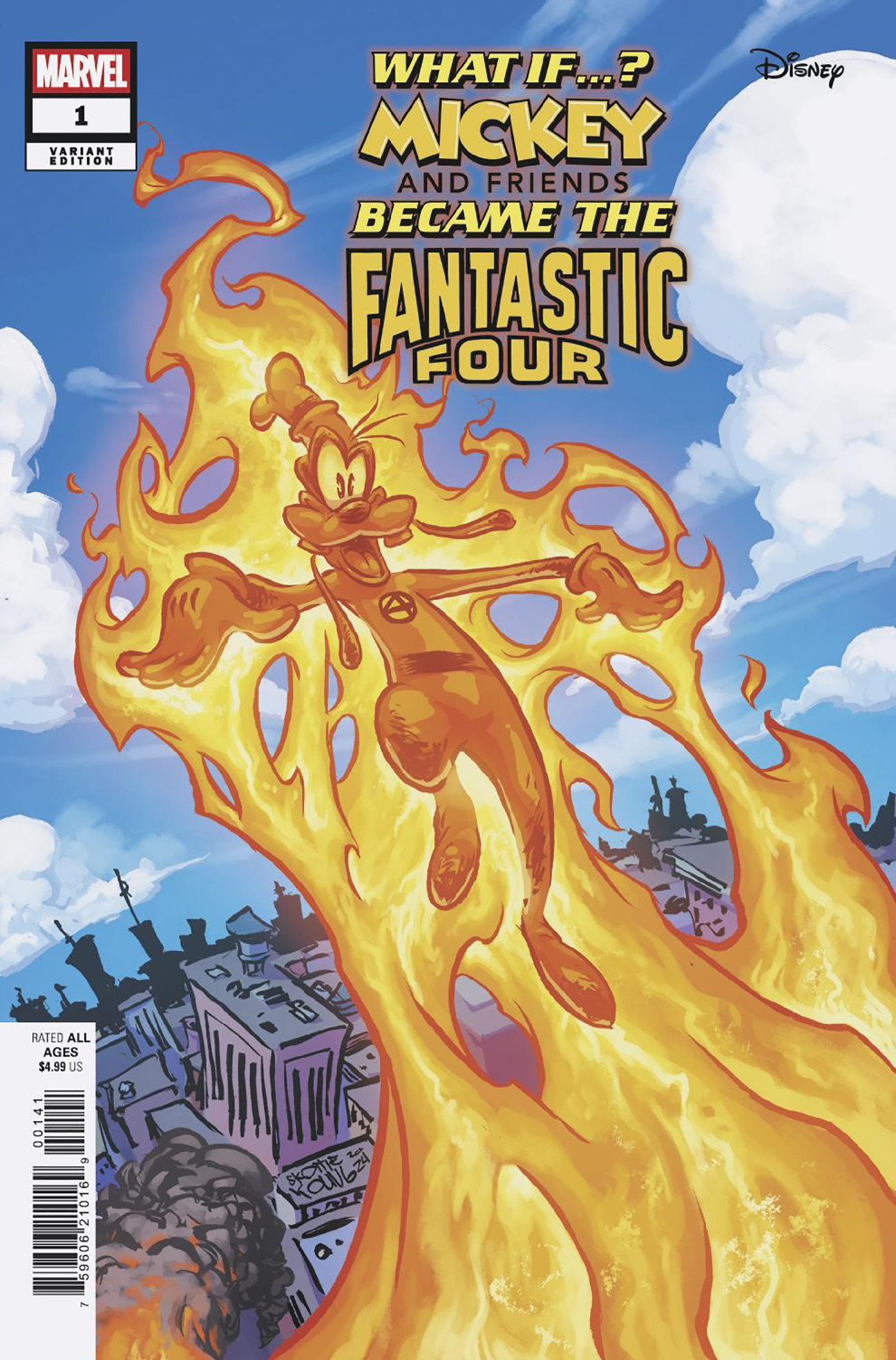 Marvel & Disney What If...? Mickey & Friends Became The Fantastic Four #1 Skottie Young Variant