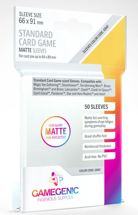 Gamegenic Standard Matte Game Sleeves 66mm X 91mm (50ct)