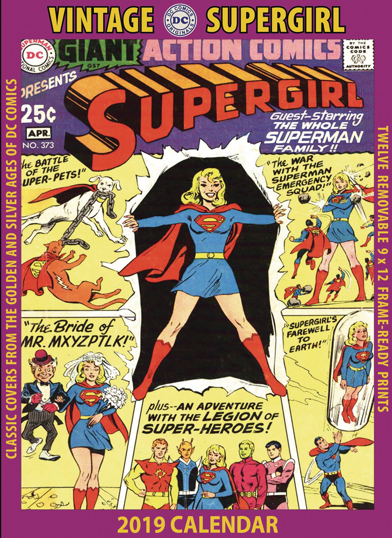 Vintage DC Comics Supergirl 2019 Wall Calendar