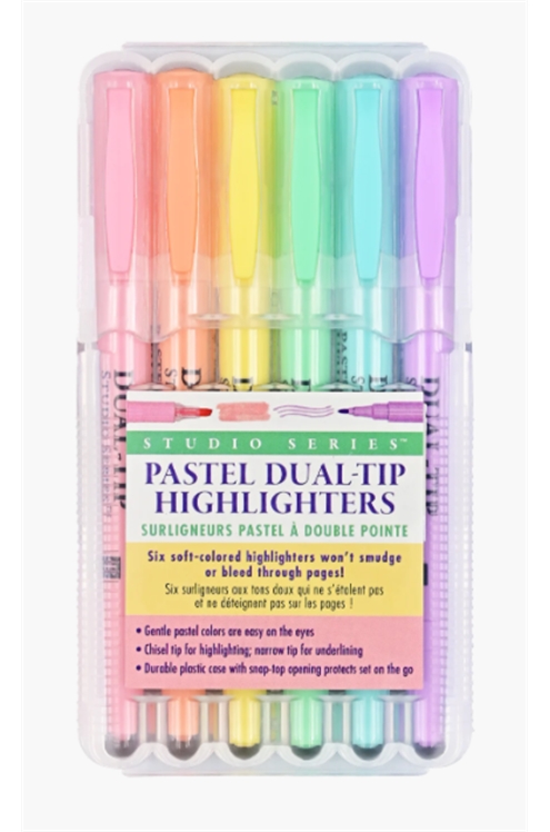 Studio Series Dual-Tip Pastel Highlighters (Set of 6)